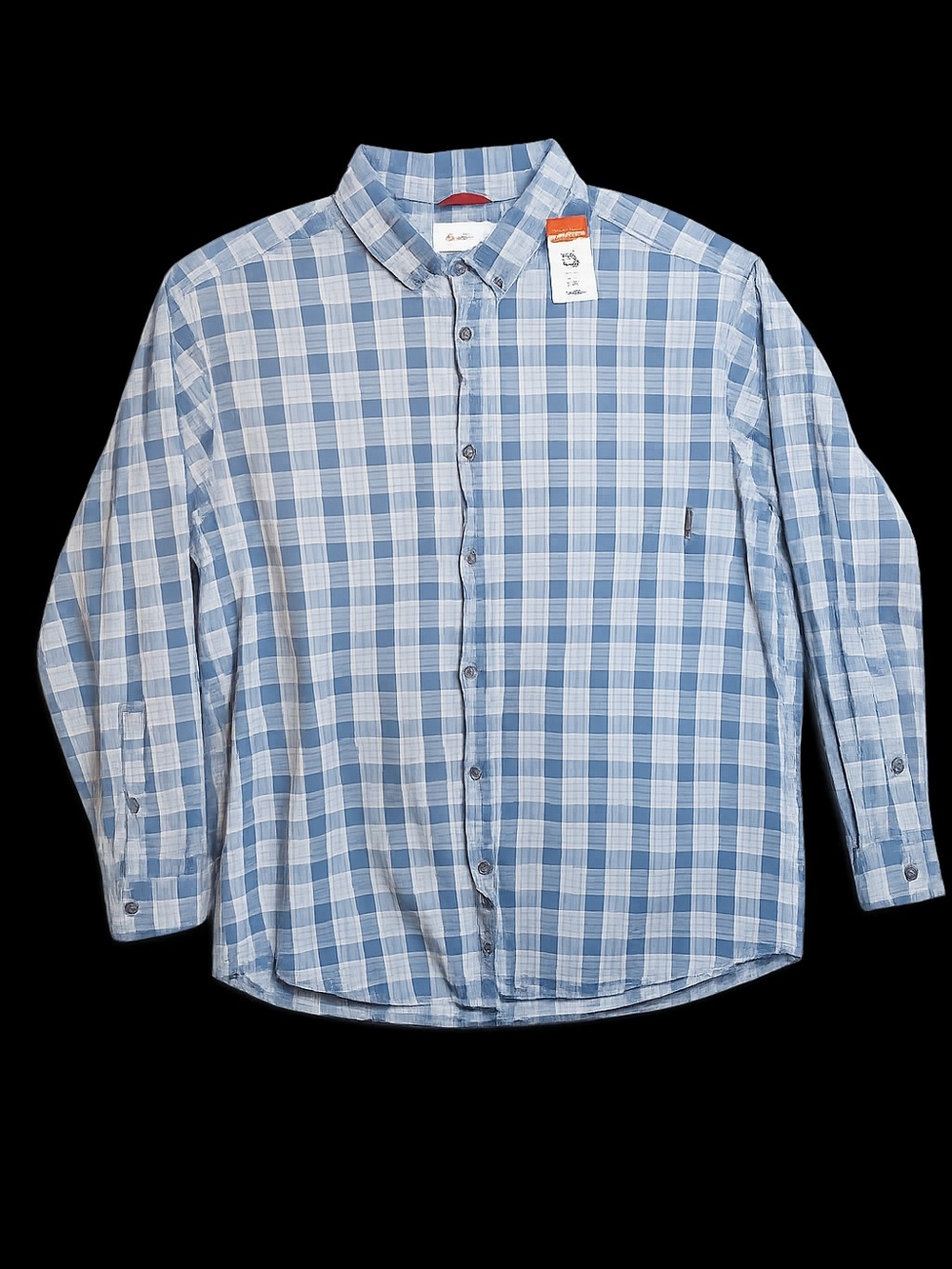 Columbia Light Blue Plaid Button-Down Shirt XXL - Picture 2 of 4